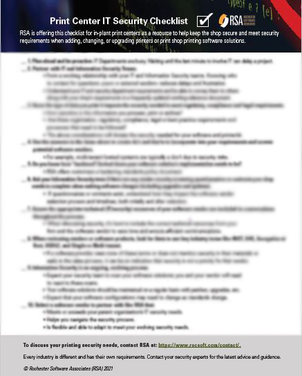 Print Center IT Security Checklist Thumbnail image blur