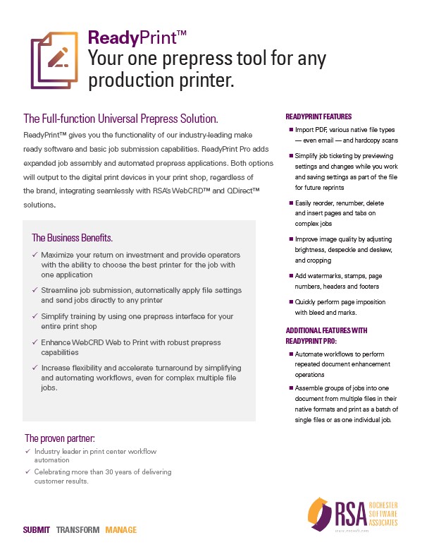 ReadyPrint Brochure cover