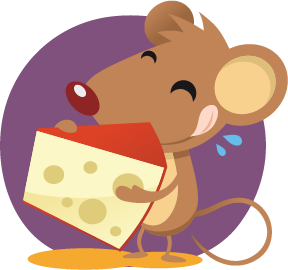 mouse with cheese